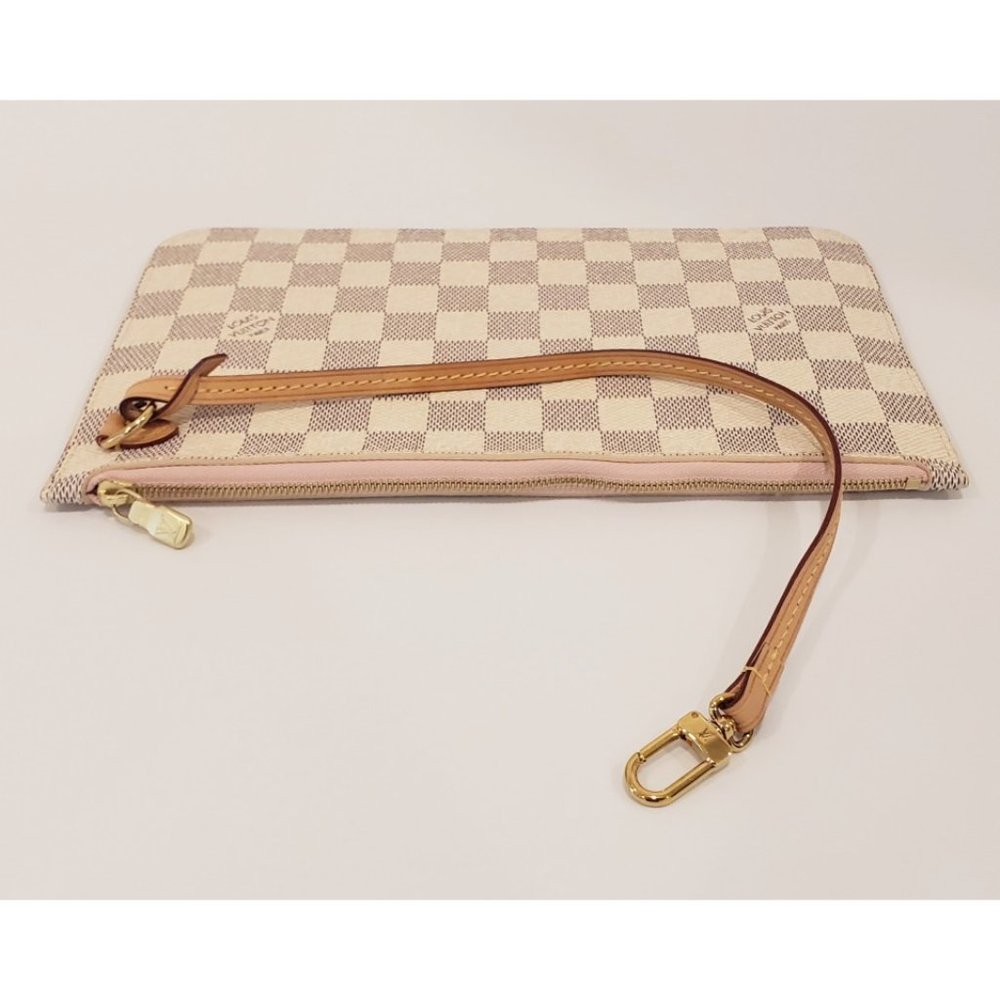 Louis Vuitton Neverfull MM Pochette in Damier Azur Canvas - Picture 2 of 9